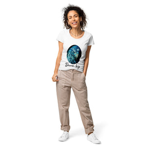 Blue Fenix T-shirt básica de tecido orgânico feminina