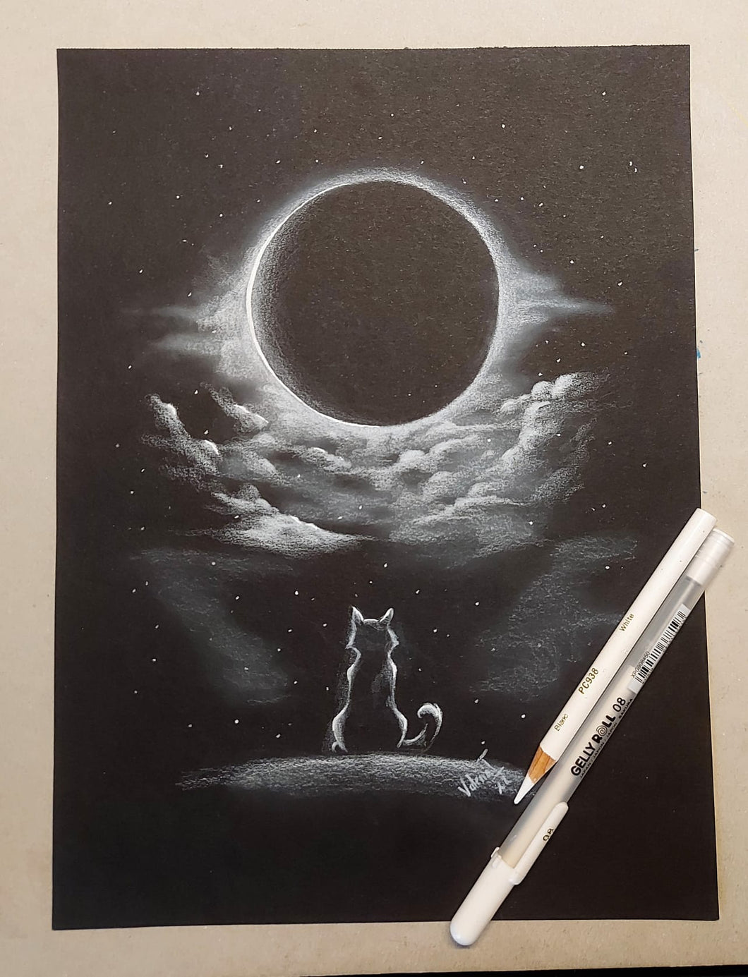Moon and cat