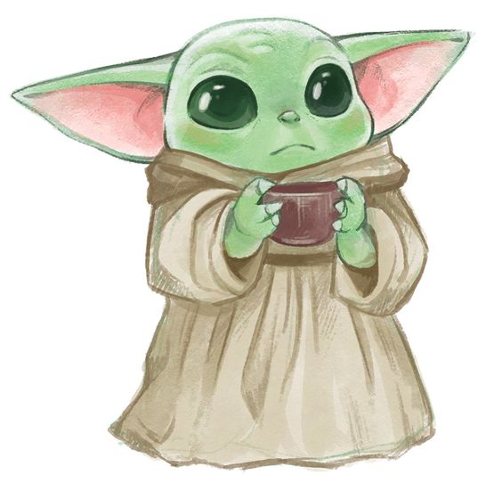 Baby Yoda / Baby Grogu 💚  Imagens star wars, Desenhos de