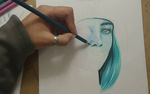 Desenhar a Billie Eilish - Nível 3 (videoaula + sessão online em directo com o professor)