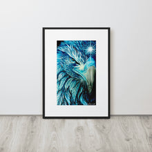 Carregar imagem no visualizador da galeria, Print em papel fosco com moldura Blue Fenix
